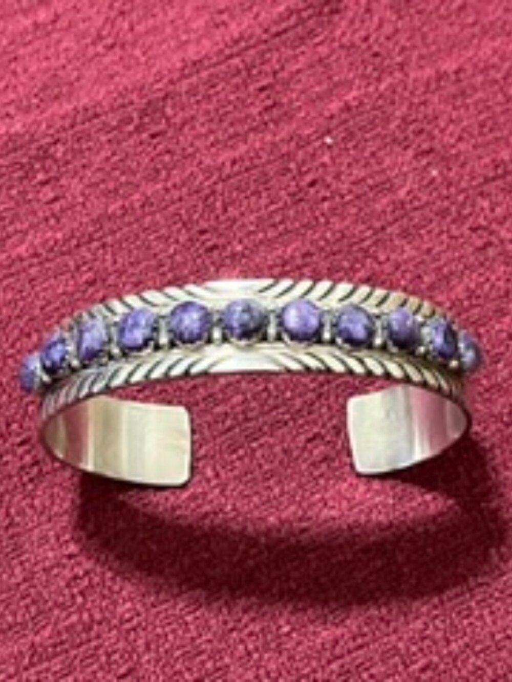 Sterling and Charoite Bracelet